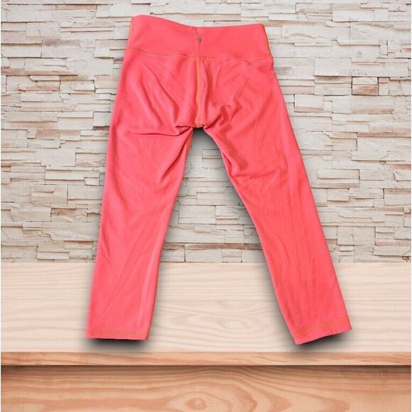 Lululemon Wunder Under Leggings Bright Coral Size 4 EUC - Picture 4 of 5